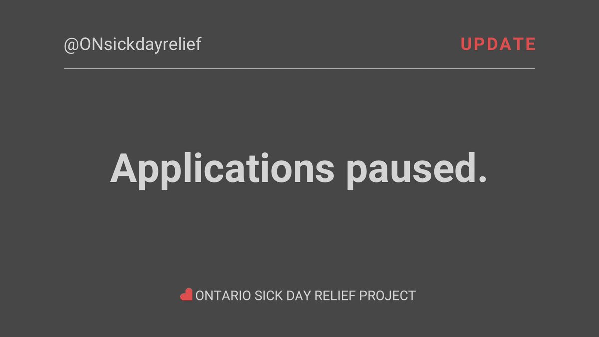 onsickdayrelief's tweet photo. UPDATE 
Due to another overwhelming response, applications are now paused. 

Help us reach our goal of raising 500 #PaidSickDays for #EssentialWorkers by May 20. 

Donate and share
https://t.co/Gb63HYj8s7 https://t.co/v8VpOi0mia