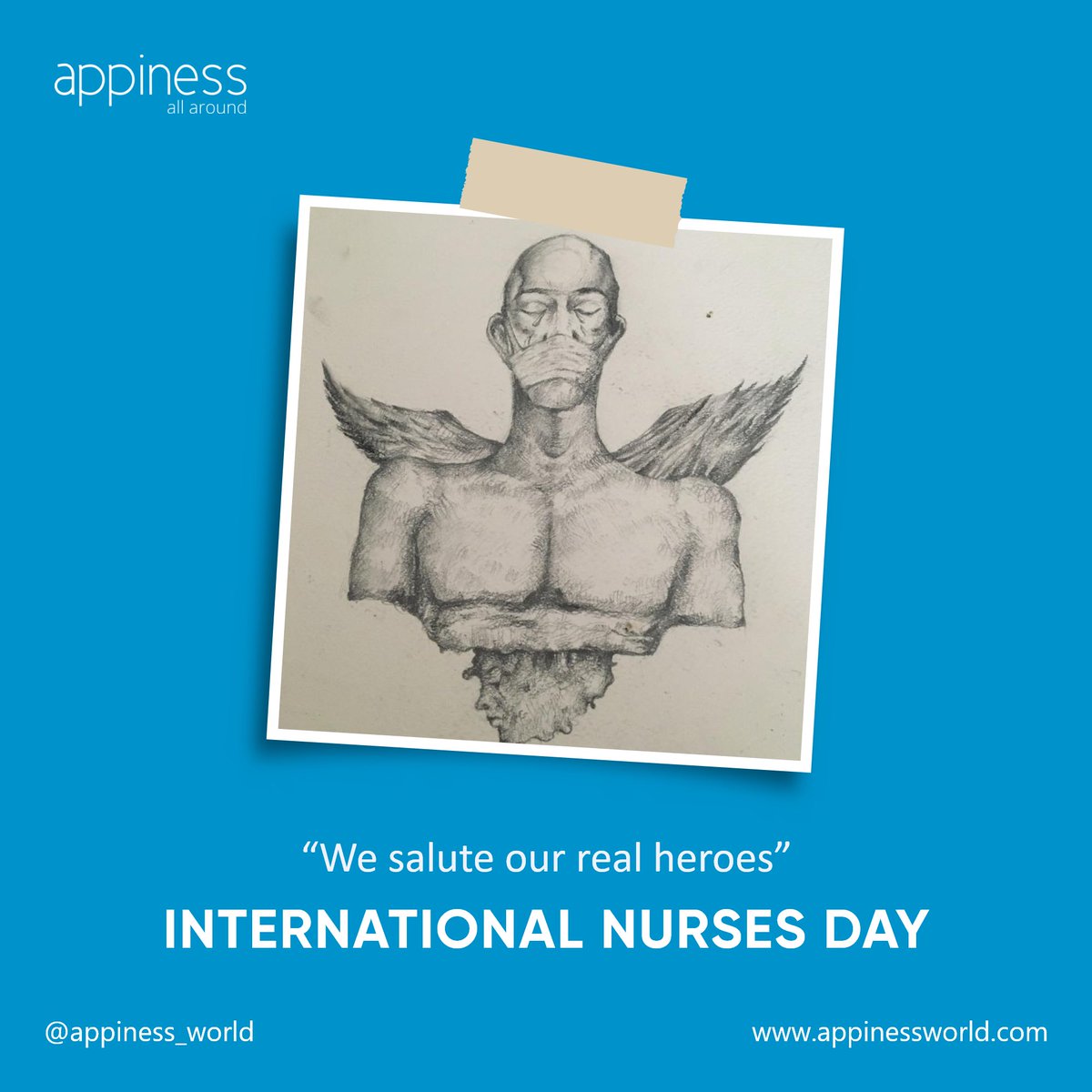 AppinessWorld's tweet photo. A while back our team put in their creativity and dedicated these sketches to these frontline warriors during the last APL, to salute &amp; thank each one of them for the rigorous support &amp; help that they have given the nation. 

#internationalnursesday2021 #Appiness #throwbacks https://t.co/Lmd4cslSrp