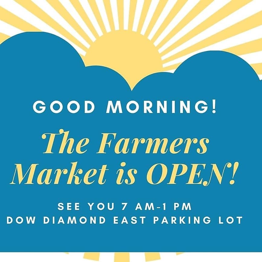 MidlandFMarket's tweet photo. Good morning!
The sun is up and shinning bright over the Dow Diamond East parking lot!!
Come visit #MAFM today from 7am-1pm!!
#farmersmarketsareessential
#shoplocal #midlandmi https://t.co/GUz7Q30dYt