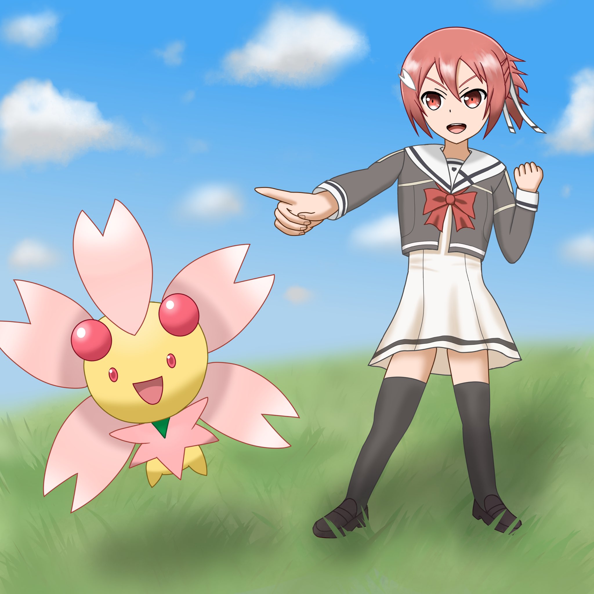 アスティオン ポケモントレーナー友奈ちゃん 結城友奈 Yuyuyu ポケモン チェリム T Co Xazcnscimf Twitter