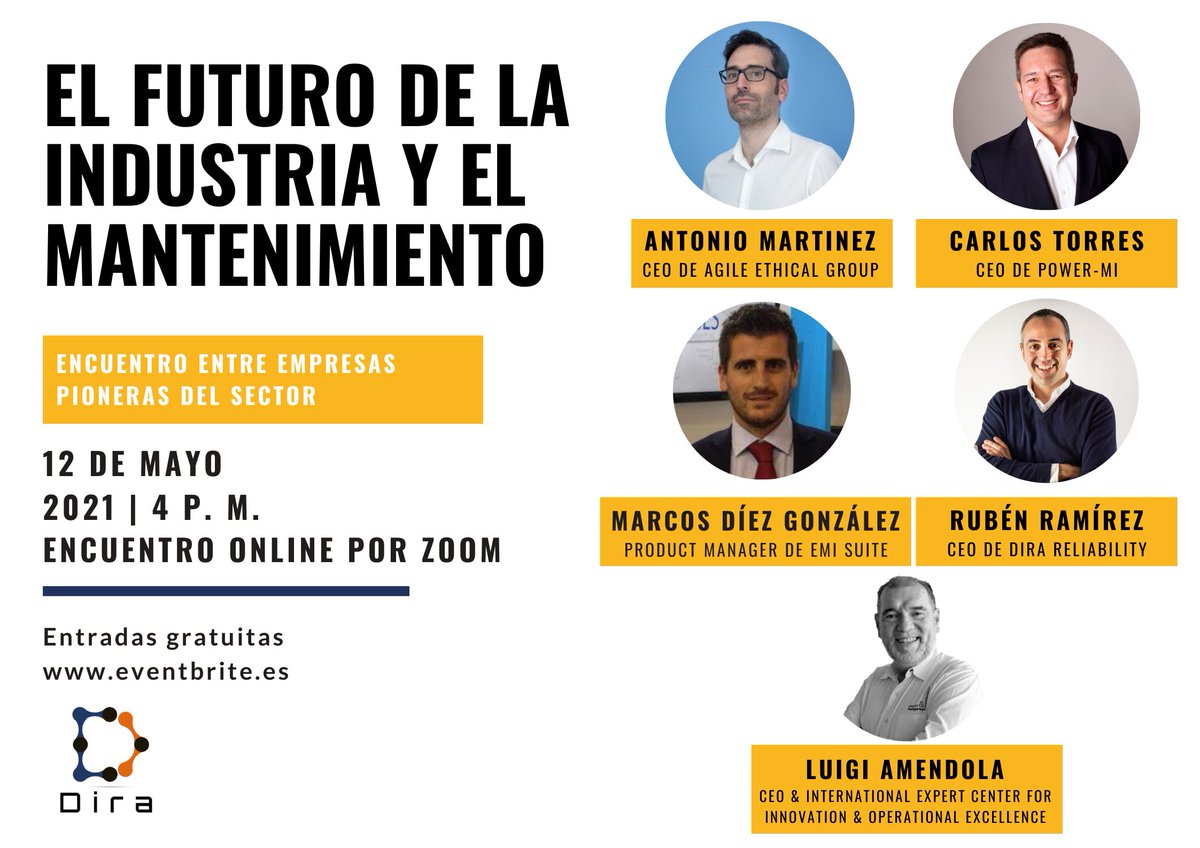 Hoy a las 16:00 no te pierdas este encuentro online con varias empresas pioneras del sector de la industria en el que participa nuestro CEO <a href="/RubenRamis/">Rubén Ramírez</a> 
Inscripción gratuita aquí 👉👉 lnkd.in/gxP3scA