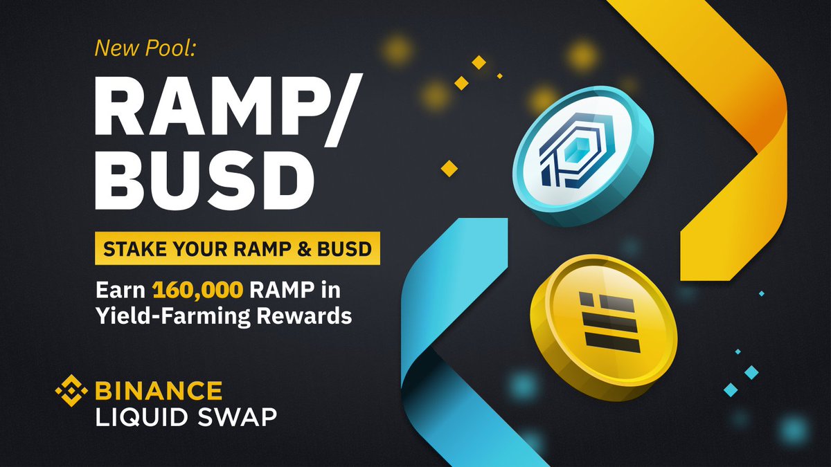 #Binance Liquid Swap Adds $RAMP/#BUSD Liquidity Pool 

➡️ binance.com/en/support/ann…