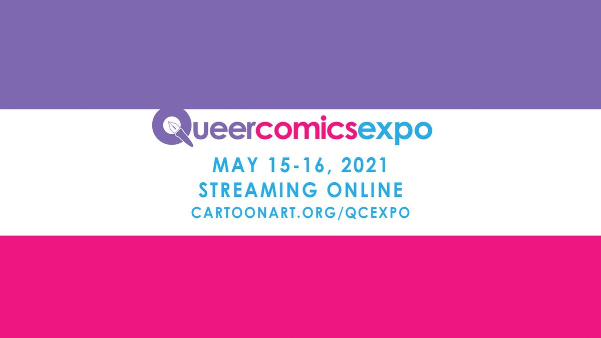cartoonart's tweet photo. The Queer Comics Expo happens this weekend, May 15 and 16, complete with virtual panels, exhibitors, gaming demos, Prism Awards, and a host of creators including Paige Braddock, Hilary Price, and The Kao. More info at https://t.co/yDJbTathDI. 
@QCExpo @prismcomics https://t.co/iVsdB3MXNp