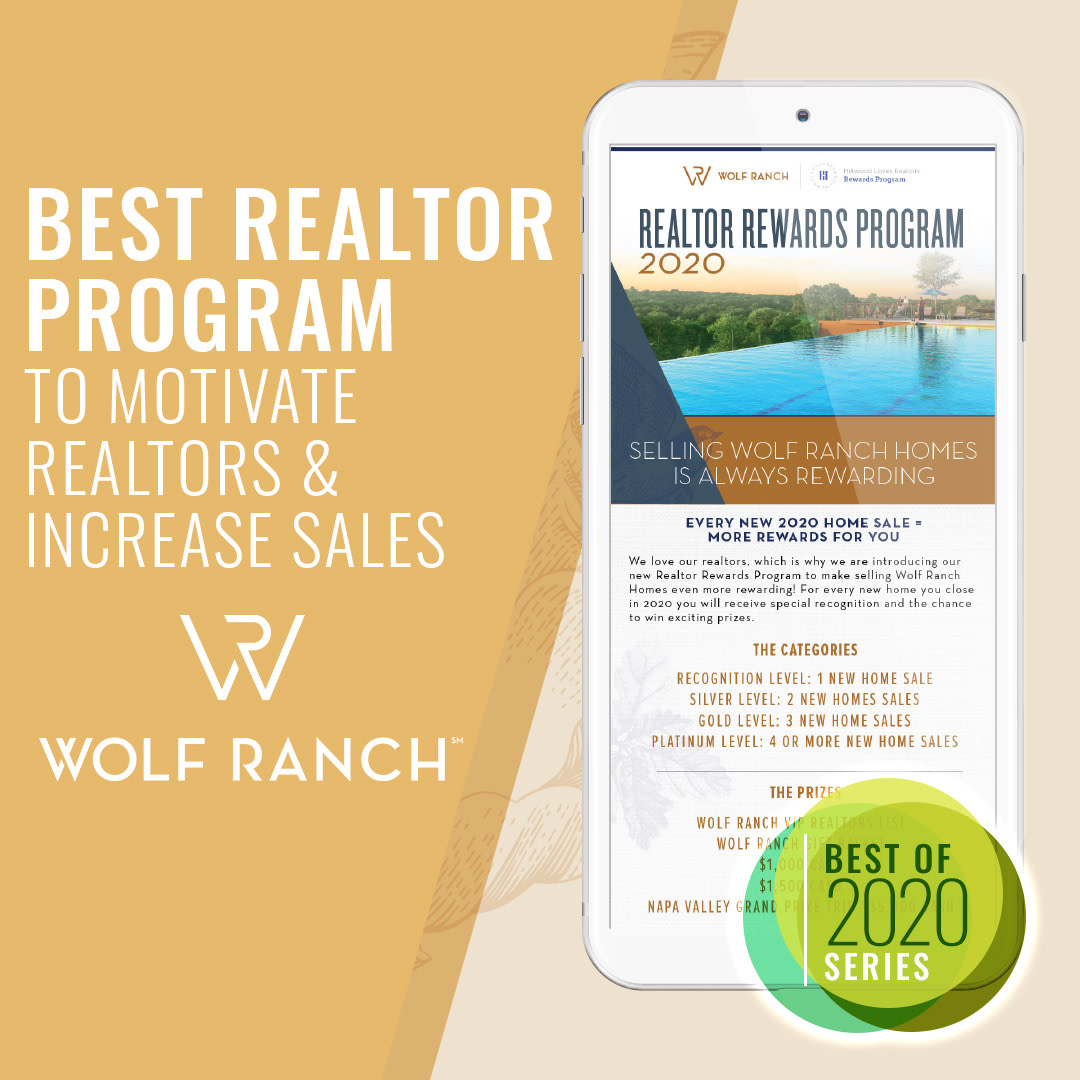 SmartTouchInt's tweet image. It’s time for spotlight #2 from our #Bestof2020. Find out how SmartTouch helped Wolf Ranch launch a new multi-faceted digital and print realtor rewards program that increased realtor participation from 57% in 2019 to 81% in 2020. Learn more here: bit.ly/3eChbFm