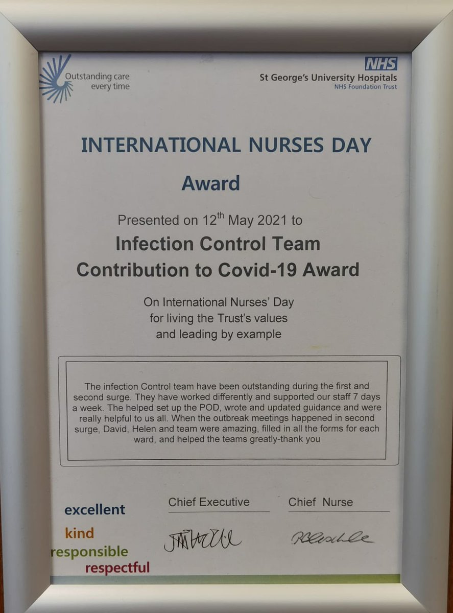 Some nice recognition at work today for a team effort. It was a complete surprise and only half the team here.