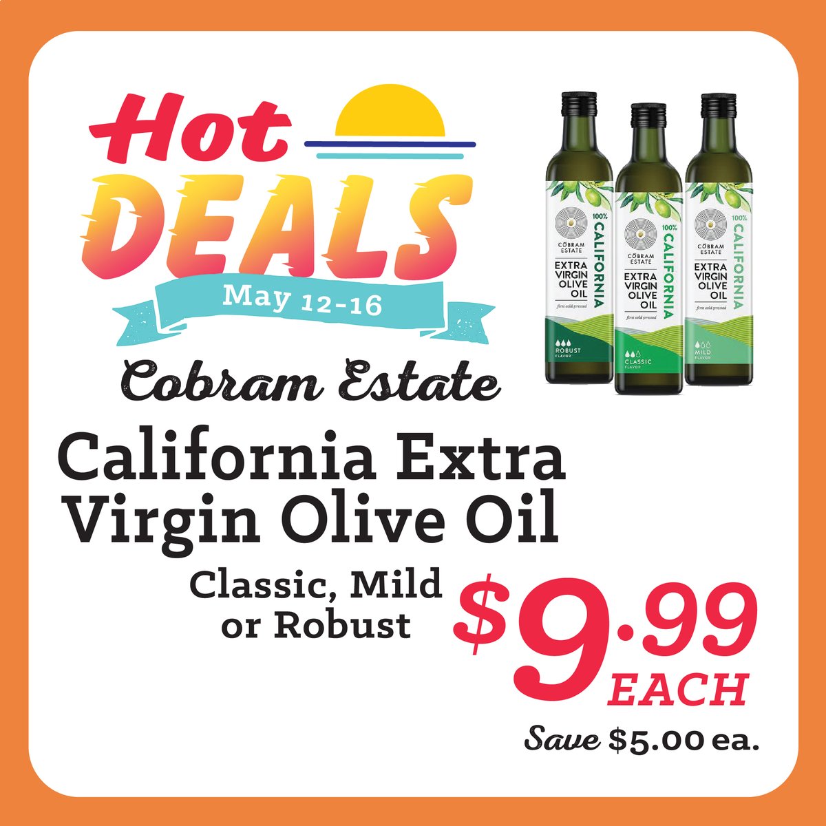 Sacramento Natural Foods Co-op (@sacfoodcoop) on Twitter photo While supplies last folks! <a href="/cobramestateusa/">Cobram Estate</a> 750ml olive oil is on sale for only $9.99 each--$5 off! Choose from Classic, Mild or Robust.
These olive oils are California Olive Oil Council certified and grown and pressed locally in Woodland within hours of being harvested. While supplies last folks! <a href="/cobramestateusa/">Cobram Estate</a> 750ml olive oil is on sale for only $9.99 each--$5 off! Choose from Classic, Mild or Robust.
These olive oils are California Olive Oil Council certified and grown and pressed locally in Woodland within hours of being harvested.