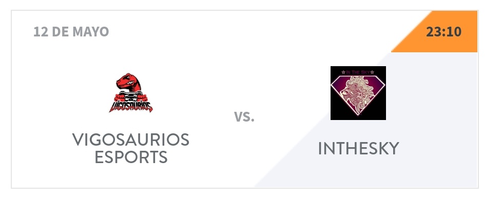 📅 Miércoles 12 de Mayo 📅

⚽️ Jornada 12 (VFO) ⚽️

🕙 23:10h 🕙

 <a href="/Vigosaurios/">Vigosaurios eSports</a> 🆚️ <a href="/InTheSkyVFO/">InTheSky</a> 

#HastaElFinalVamosSky