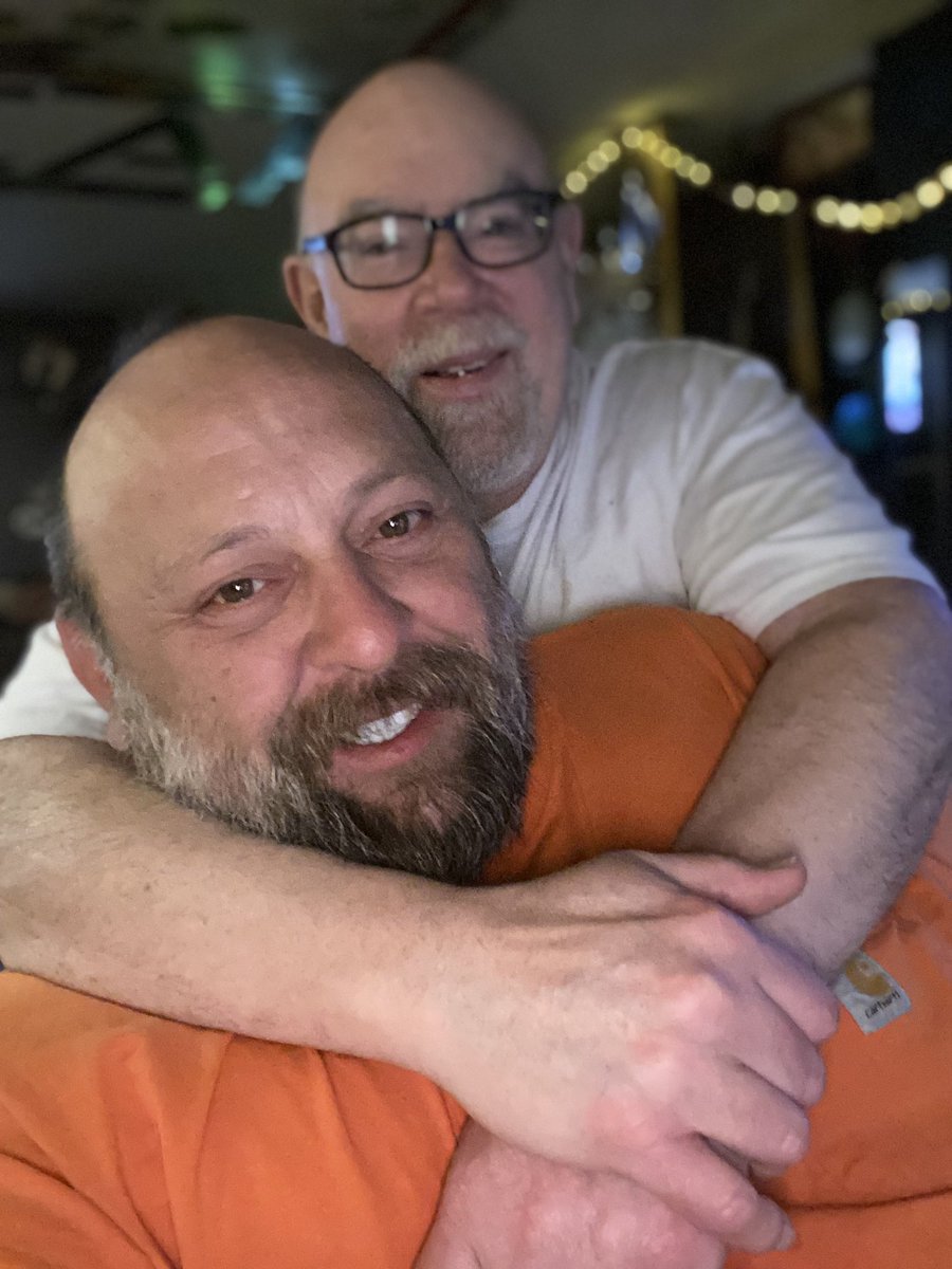 The feels when this one comes up behind ya and says HappyHumpDay!!! Almost 30 yrs and he makes me smile every fuckin day!! I ❤️growin old with him!!