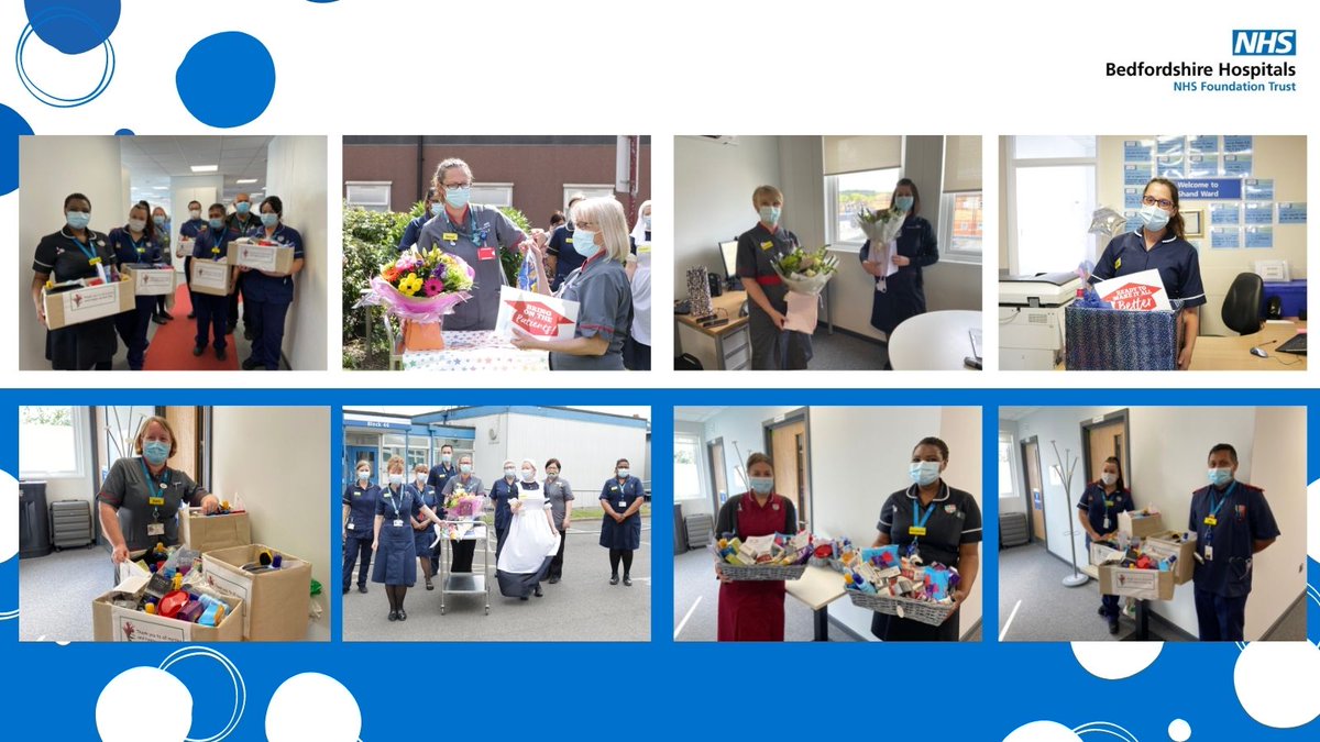 LandDHospital's tweet photo. Today we have been celebrating #NursesDay! 

With thanks to @BHN_Charity and @bedhosp_charity, we gave out hampers, cakes and samosas.

This was a small token to thank our nursing colleagues for the amazing care they provide on a daily basis. https://t.co/fGyH5AXEMM