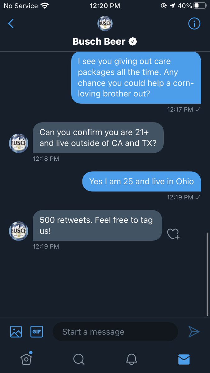 Riley Burkert (@riley_burkert) on Twitter photo I don’t think I’ve ever wanted anything more in my life. A simple retweet to help the cause is much appreciated! <a href="/BuschBeer/">Busch Beer</a> I don’t think I’ve ever wanted anything more in my life. A simple retweet to help the cause is much appreciated! <a href="/BuschBeer/">Busch Beer</a>