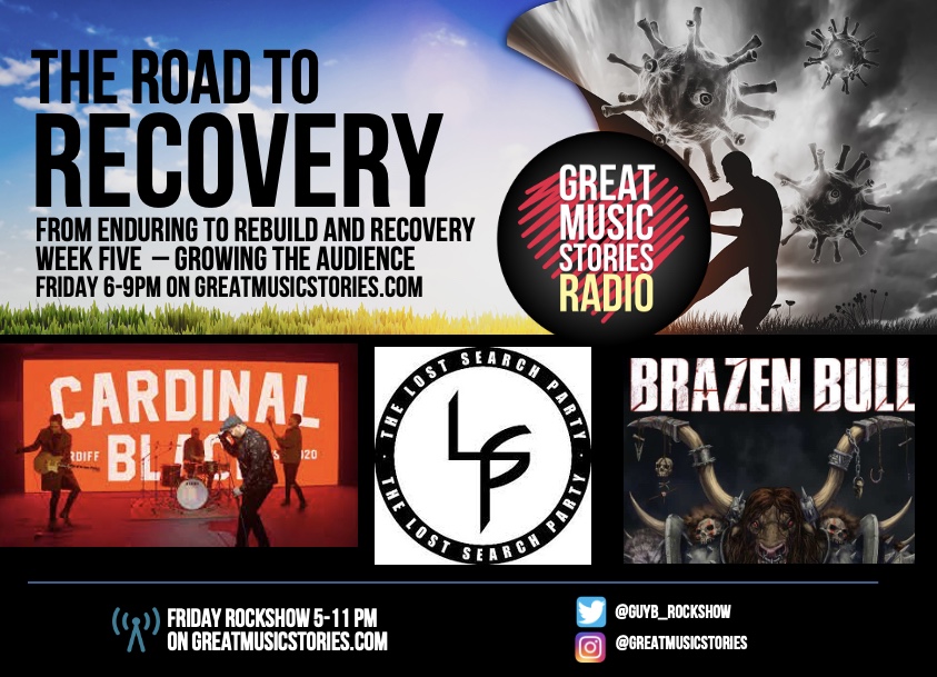 The Road to Recovery - week 5. It's gonna be a biggie this Friday. Interviews with top rising bands @The_LSP_Rock @TheCardinalBlk @brazenbullband rolling in this Friday after 5pm on greatmusicstories.com radio. Essential bands to discover. #marvs