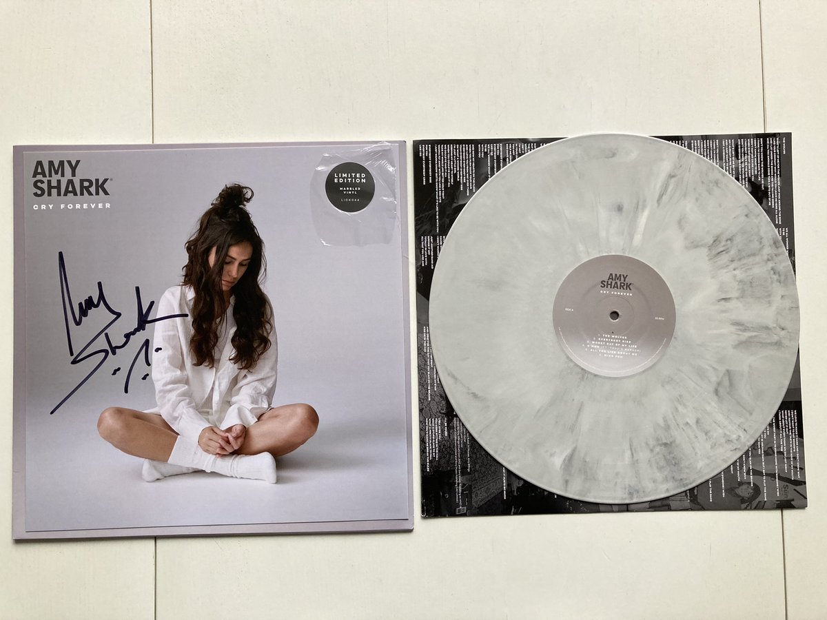 Ophelienchanted's tweet photo. Sharks travel fast : just one week to go from Australia to France ! ✈️ the vinyl is so beautiful, this album is incredible, i hope to hear it live someday @amyshark 🦈🤍 #cryforever https://t.co/hnRpvMddB4