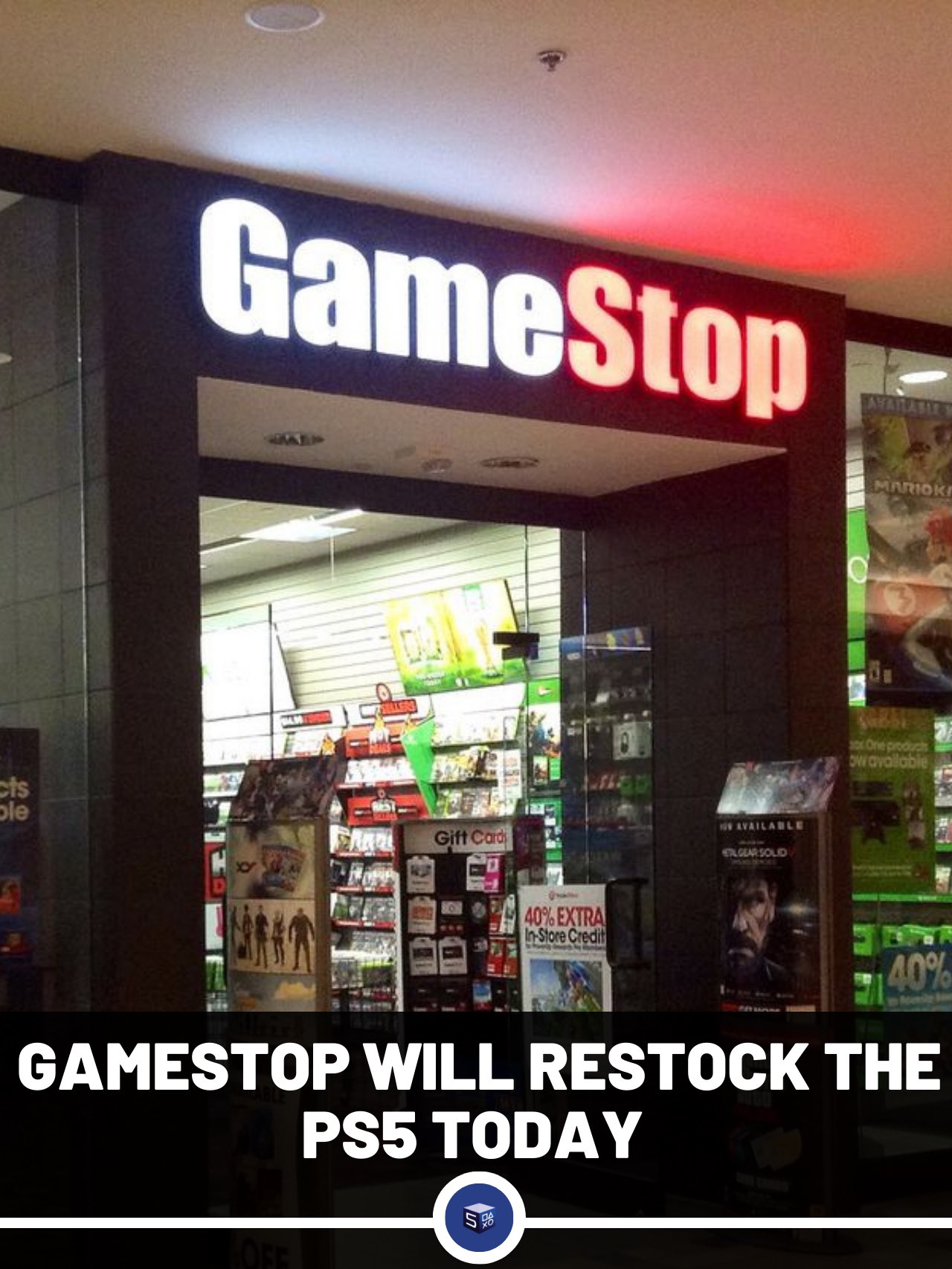 PS5 Drop on Twitter: "🔵Just In: GameStop Will Restock The PS5 Today! 😈