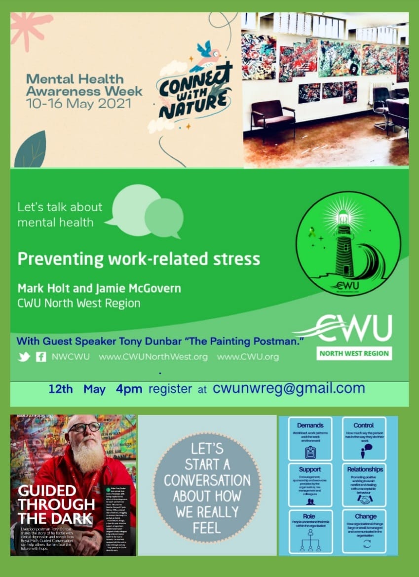 MarkydHolt's tweet photo. Huge thank you to everyone who attended @NWCWU Stress Workshop this evening. Some fantastic contributions. #MentalHealthAwarenessWeek #MentalHealthMatters #GuidedConversations #TalkingToolkit #TheCWU https://t.co/0De000hVcZ