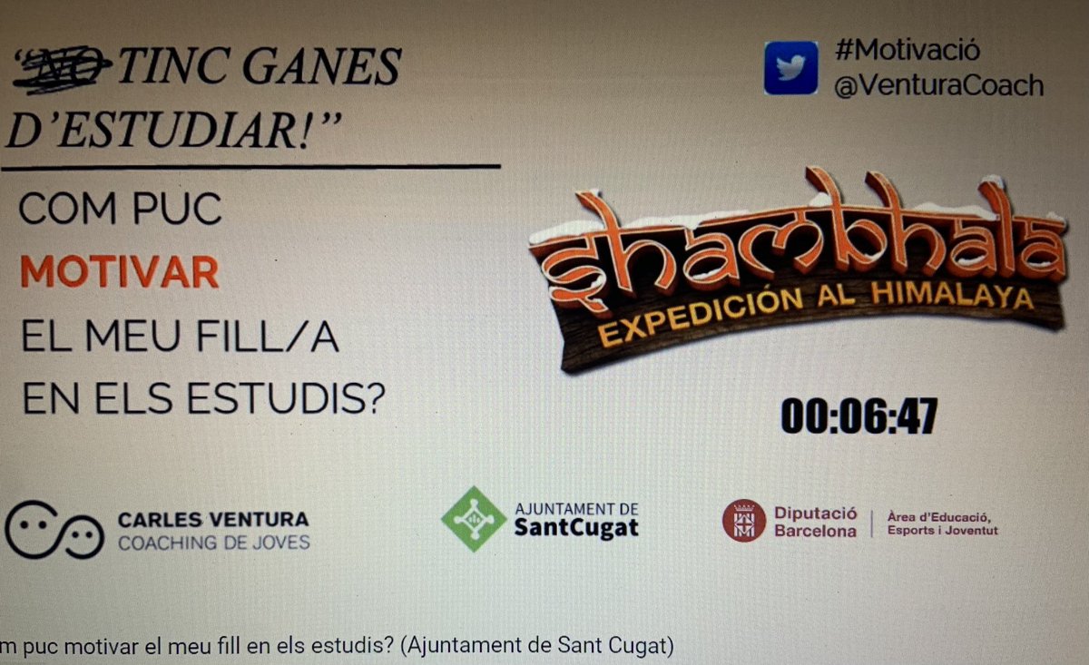 Us convido a aquesta xerrada tant interessant com motivadora per a acompanyar els nostres fills 
‘Com puc motivar els meus fills en els estudis’ . Vinga que comença ja!!! Animeu-vos  youtube.com/watch?v=08SHn2…