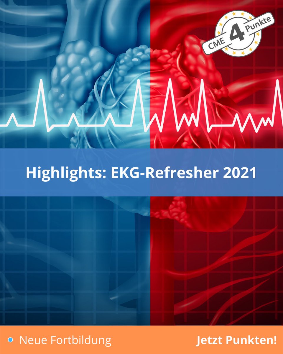 Refresher gefällig? Jetzt Ihre EKG-Kenntnisse auffrischen und 4 #cme Punkte sammeln! bit.ly/EKG-CME