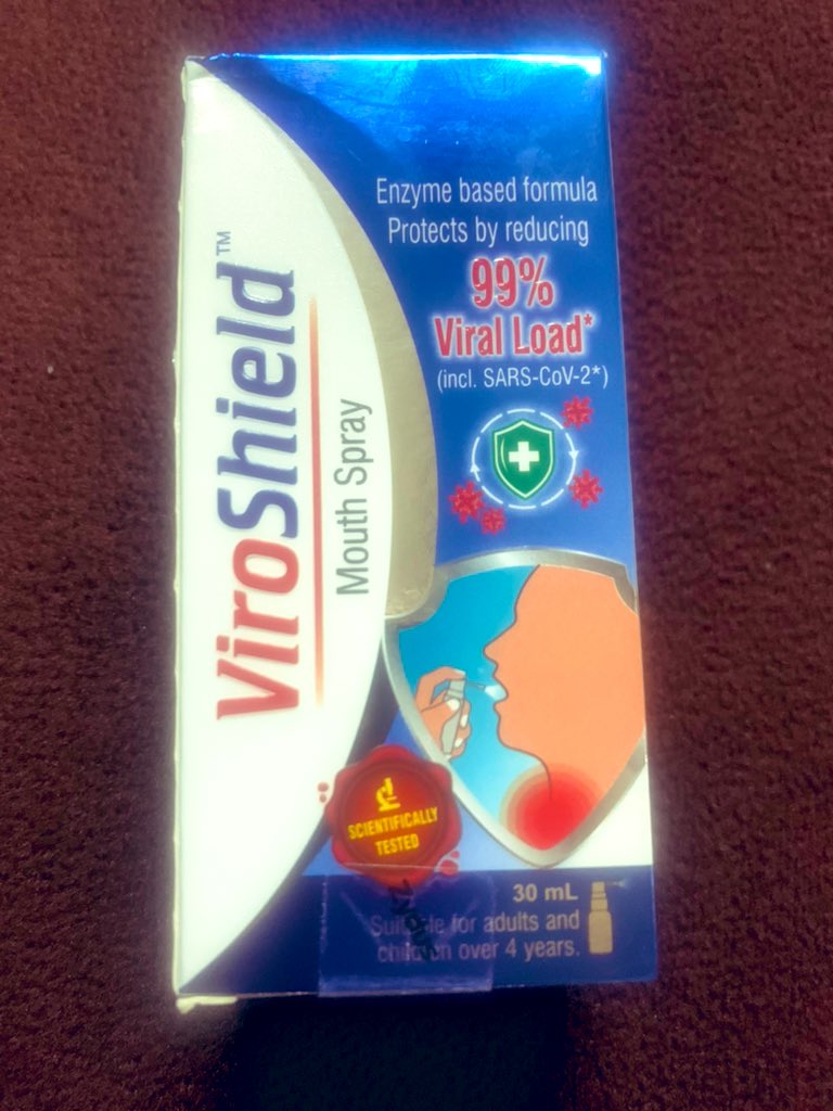 iamruchimankad's tweet photo. Got #Viroshield mouth spray from #Zydus
Reduces 99% viral load
Should work well for those whose exposure levels are high till fully vaccinated https://t.co/WAxpNPIAaM
