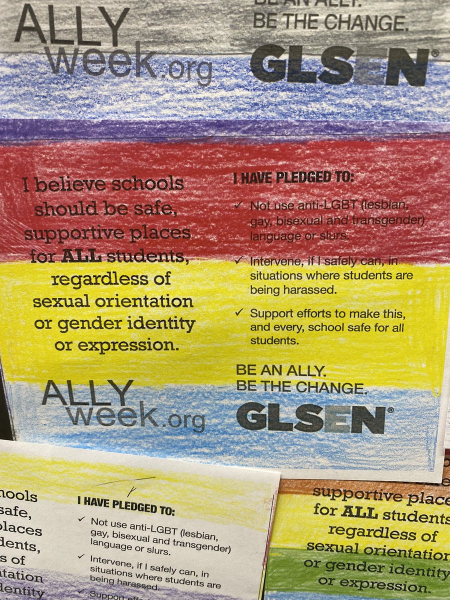 WestsideMiddle's tweet photo. Thank you to our GSA club for not only helping with Ally week, but also putting together this display of WMS student pledges to be an ally! #WeAreWestside https://t.co/NdTsVY9FQt