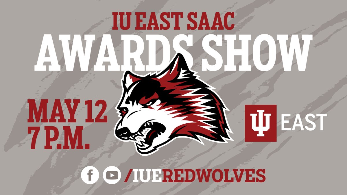 🐺🎥 SHOWTIME! 🐺🎥

<a href="/IueSaac/">IUE_SAAC</a> Awards Show - NOW!

🐺 YouTube - youtube.com/iueredwolves

🐺 Facebook - facebook.com/iueredwolves

ENJOY!

<a href="/IUEMBB/">IU East MBB</a> <a href="/RedWolvesWBB/">Red Wolves WBB</a> <a href="/IUEastXC/">IU East Cross Country</a> <a href="/IUEastWGolf/">IUE Women's Golf</a> <a href="/RedWolvesMS/">Red Wolves Men's Soccer⚽️</a> <a href="/RedWolvesMS/">Red Wolves Men's Soccer⚽️</a> <a href="/IUEastTennis/">IUE Tennis</a> @IUETrack <a href="/IUERedWolvesVB/">IUERedWolvesVB</a>