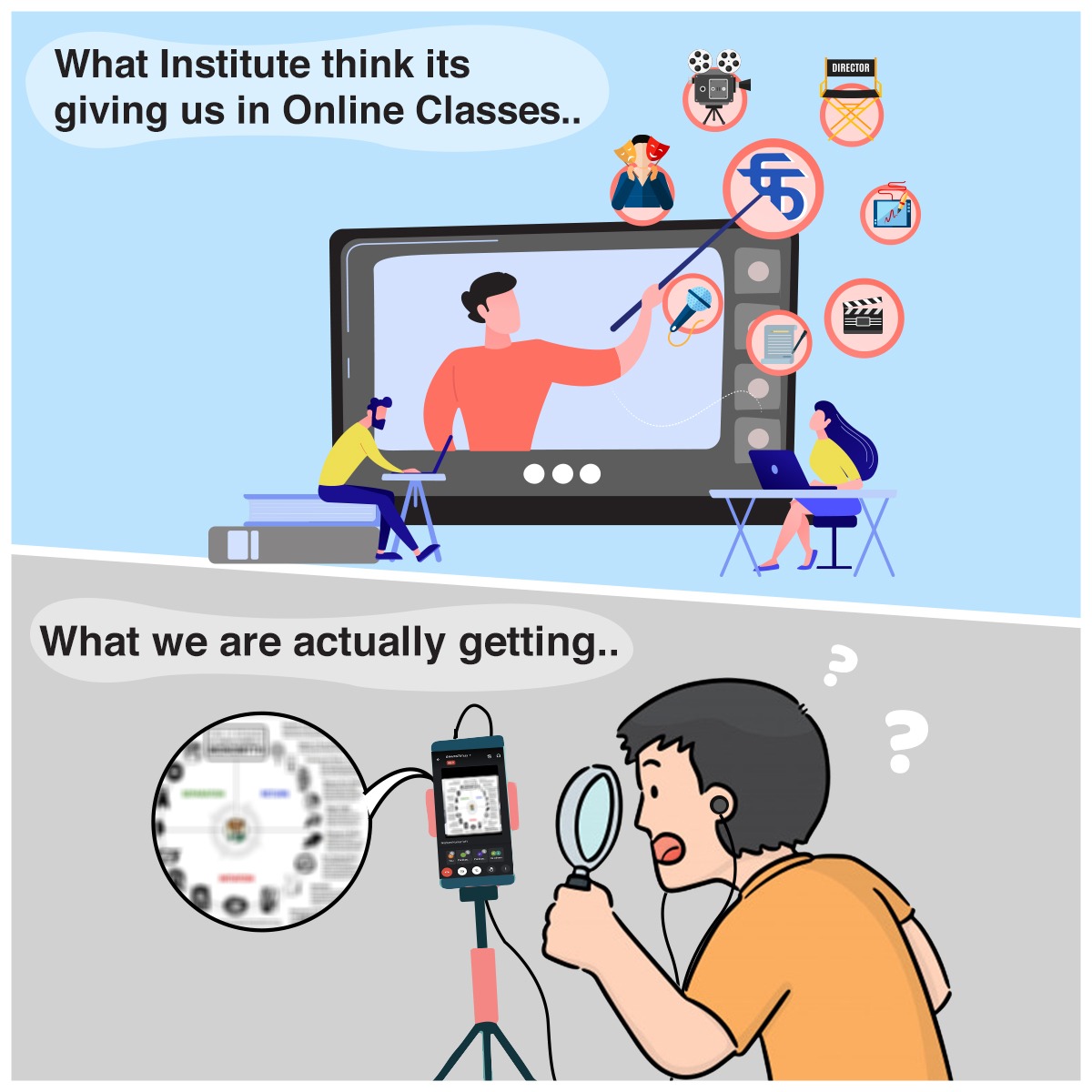 NO one can teach filmmaking ONLINE.  PERIOD.
<a href="/shekharkapur/">Shekhar Kapur</a> <a href="/PrakashJavdekar/">Prakash Javadekar</a> 
@FTIIWisdomTree <a href="/FTIIOfficial/">FTII</a> 
#FTIIofflineOnly #FTII