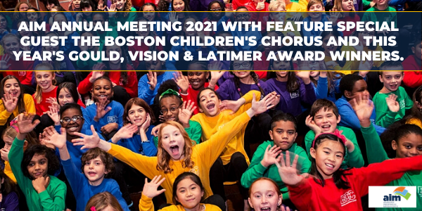 AIMBusinessNews's tweet photo. AIM is proud to announce that The Boston Children’s Chorus, named as Boston’s “Ambassador’s of Harmony” by the @BostonGlobe will be featured as special guests at the 2021 AIM Annual Meeting. Learn more: https://t.co/QJGtTurfos #Road2Recovery https://t.co/iWdmmYchPg
