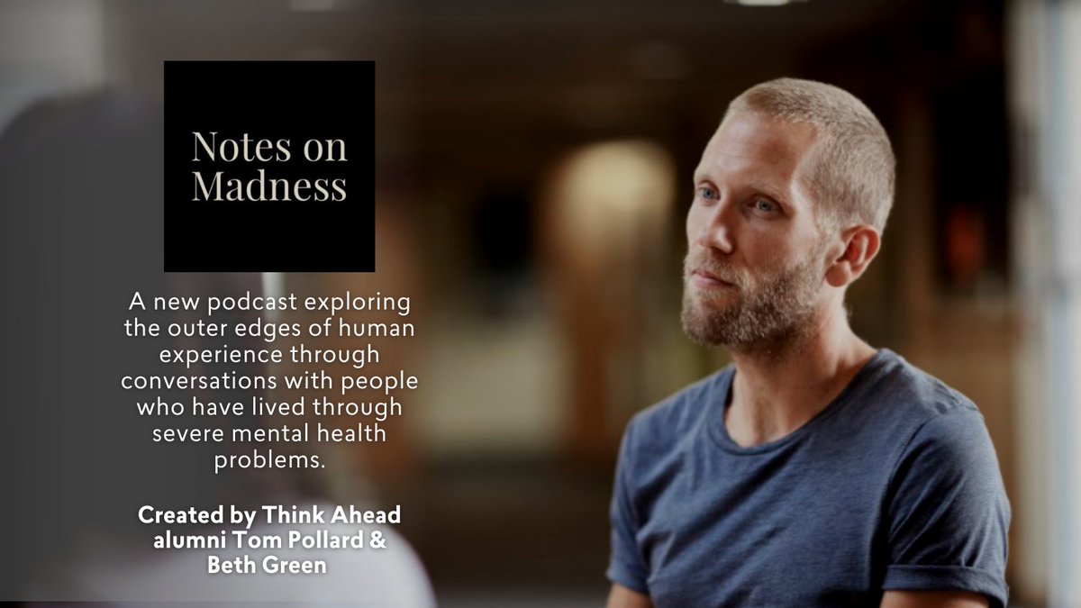 🗣️Great new mental health podcast
by <a href="/PollardTom/">Tom Pollard</a> &amp; @BethGreen91 out now!

@NotesOnMadness explores stories of lived experience of severe mental illness. First episode ft. <a href="/SamuraiWorker/">The Samurai Social Worker</a>, a social worker &amp; psychosis survivor.

🎧anchor.fm/notesonmadness #MentalHealthAwarenessWeek