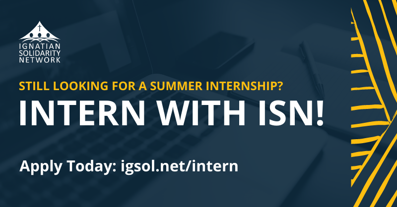 IGsolidarityNET's tweet photo. Are you passionate about faith and justice and still looking for a summer internship? Apply today to volunteer with ISN: https://t.co/13C5LnjSXz 

#IgnatianFamily #FaithDoingJustice #CatholicTwitter #intern https://t.co/hcbDnhTsbz