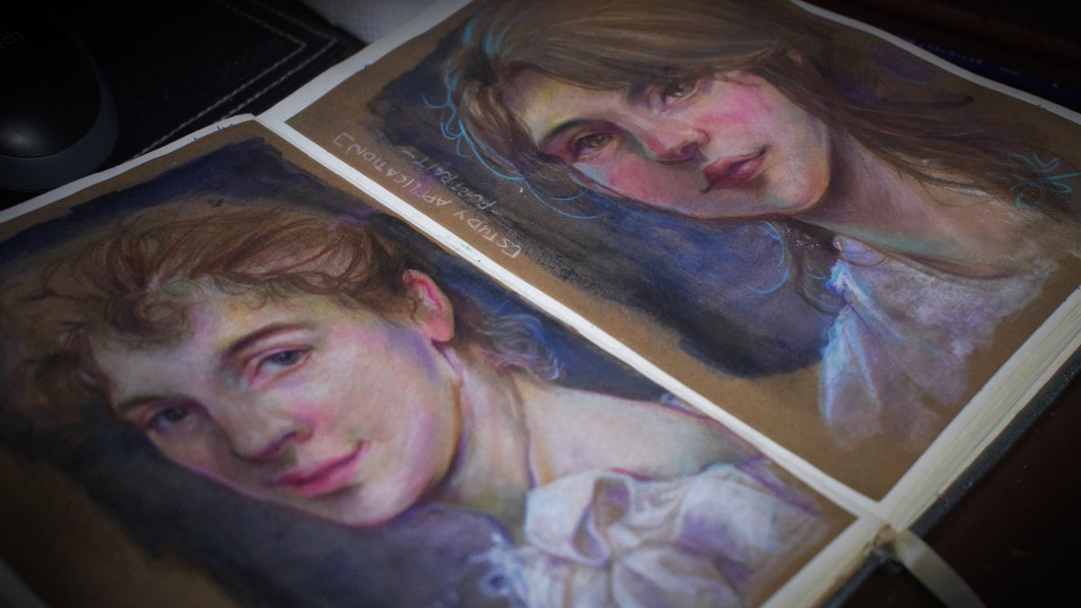 Baluluys's tweet photo. Sketchbook ✏️
Bouguereau’s Gabrielle Cot Study (051221)
didn’t bother about copying it exactly, I was more focused on defining the skin colors lol
#sketch #doodle #sketchbook #portrait #Bouguereau
#drawing #illustration #study #traditionalart  #artph  #painting #art #prismacolor https://t.co/88feLffiMl