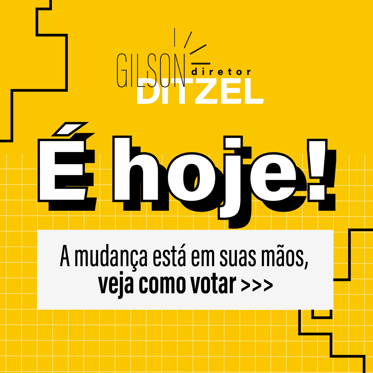 diretor_ditzel's tweet photo. É hoje pessoal! Das 8h às 21h, acesse o link no seu e-mail acadêmico e vote Gilson Ditzel para modernizar a gestão incluindo toda a nossa comunidade nesse processo. Gilson Ditzel, juntos pela UTFPR de nossos sonhos!
#eleicoes #vote_ditzel #utfpr #utfprpb #diretor_ditzel https://t.co/n99txekQuM