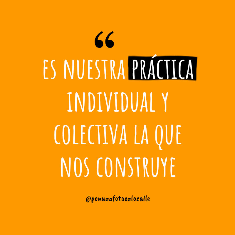 PFCinfo's tweet photo. «Nuestra práctica es la que nos construye. Podemos plantear la práctica artística en el quehacer diario de nuestra vida, reinventándola. Reinventándonos.». 

Juan Carril Márquez.
──── 
#citasfotografíaPFC #democratizar #arte #artístico @JuanCarrilMrqz https://t.co/MtgmLlLISA