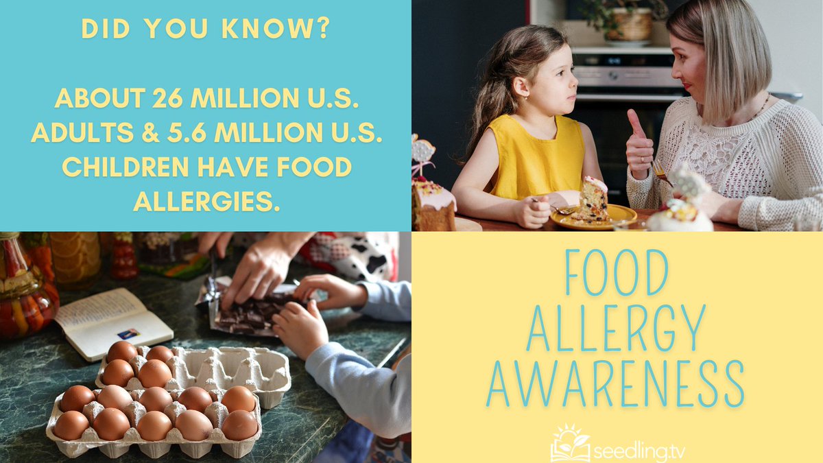 seedling_tv's tweet photo. Symptoms of #foodallergies show themselves in many ways 🍽️ From rashes to itchy throats, make sure to consider diet when eliminating causes of reactions, especially in kids! 

Click the @kfatweets link to learn more about food allergens, symptoms, &amp; more!https://t.co/4hbJfk9EDs https://t.co/VOXbbr9zmk