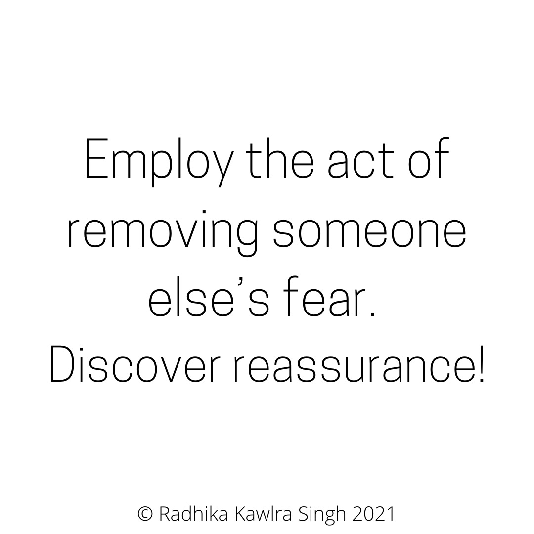 When you feel reassured - you influence another to resonate with you.