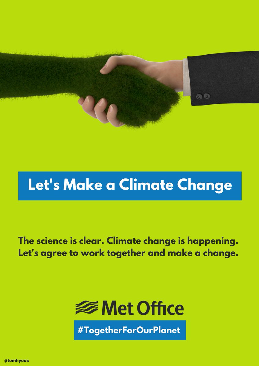 TomHyoos's tweet image. Poster&apos;s for the @metoffice &amp;amp; @COP26 to show people that the science is clear. Climate change is happening. #ClimateScienceConference 

Today&apos;s @OneMinuteBriefs entry 🌍🔥