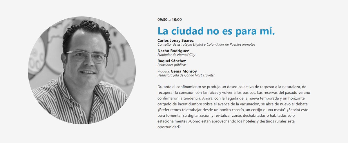 repeopleco's tweet photo. Mañana 13 de mayo nuestro fundador @IGROCA va a discutir con otros sobre el tema "La ciudad no es para mí". Más información 👉 https://t.co/4JFVkskgK4
#RePeopleCo #remotework #remoteteam #teletrabajo https://t.co/vqJSrrZHZY