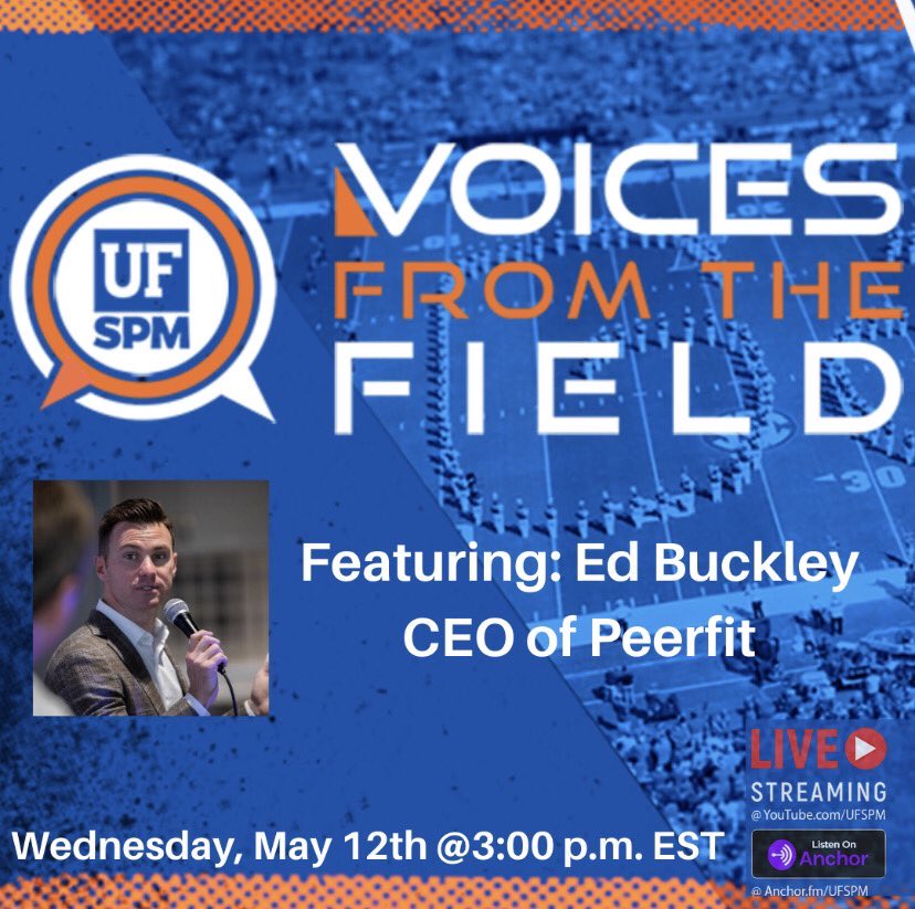 ufspm's tweet photo. Join the Voices From The Field crew today at 3 p.m. EST for a live stream interview on @YouTube! We will be joined by @peerfit’s CEO @EBuckIII!
Follow the link below at 3 p.m. EST to watch the live stream! ⤵️
https://t.co/lpoJTNm6hR
#UF #GoGators #VFTF https://t.co/ldRQPH1NjK