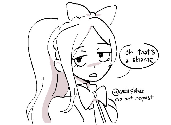 lil sonia doodle, when she's disappointed that kazuichi isn't the culprit 