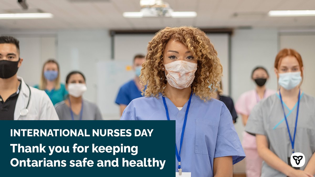 Today is #InternationalNursesDay. 
 
In Ontario and around the world, nurses play an essential role in our health system, making a difference in the lives of patients every day.  
 
This year more than ever, we thank you for your dedication, compassion and courage.  
 
#IND2021