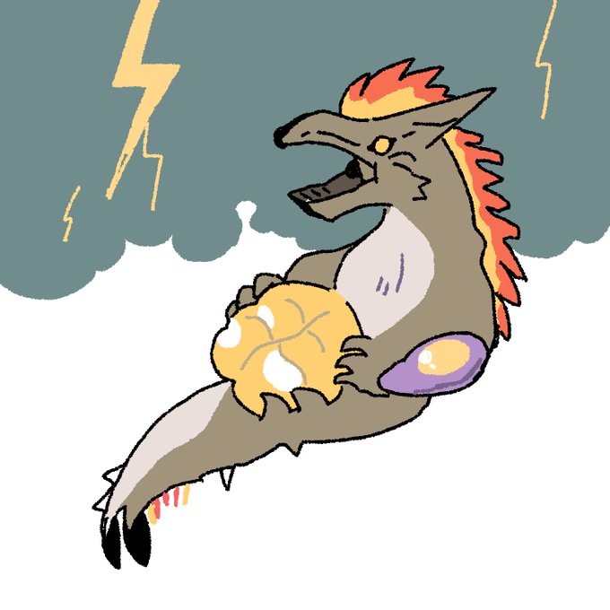 向こうのアカウントで投げてた雑モンス絵… 