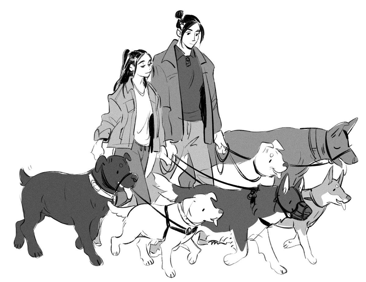 [mdzs] modern AU #chengqing crumbs from me to you... they foster dogs 