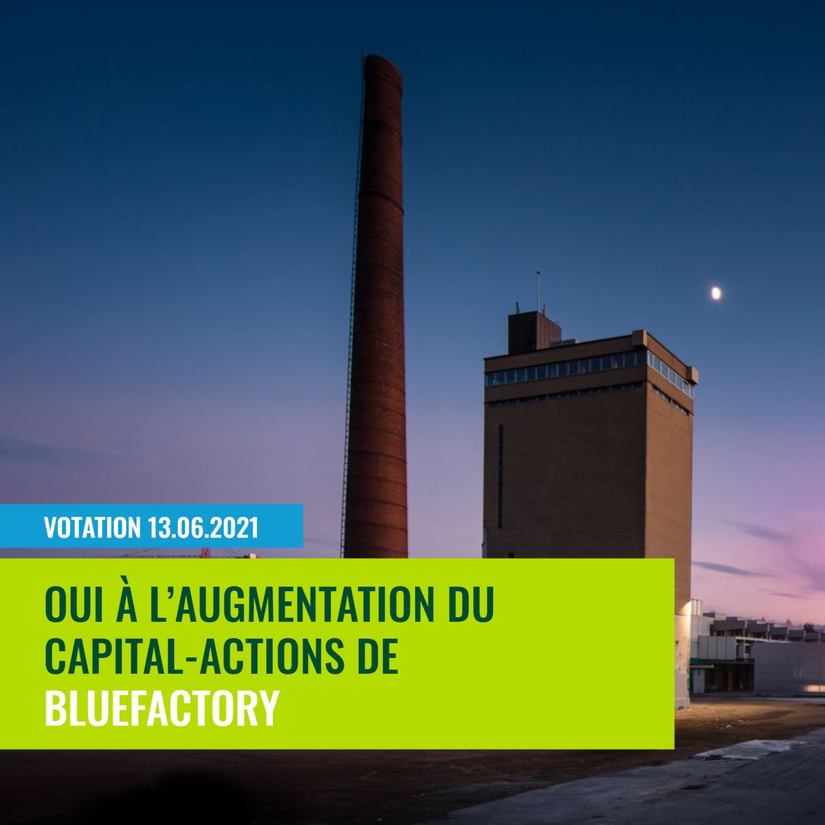 🗳 Recommandation de vote
🏭  Oui à l’augmentation du capital-actions de **blueFACTORY #pvlfr #bluefactory