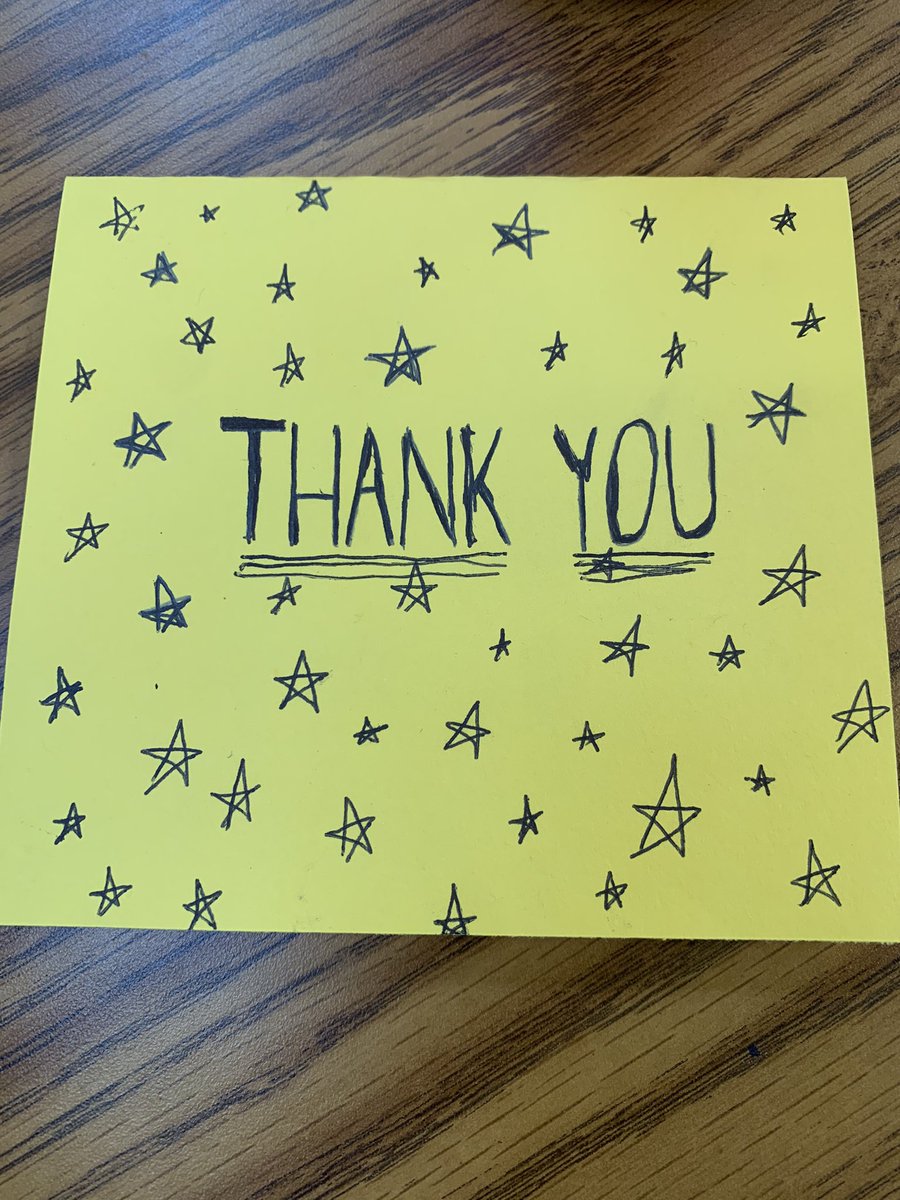 A former student from two years ago sent me a hand-written thank you card today! It was such an amazing way to start my day! ❤️ #engaged64 <a href="/RooseveltD64/">RooseveltD64</a>