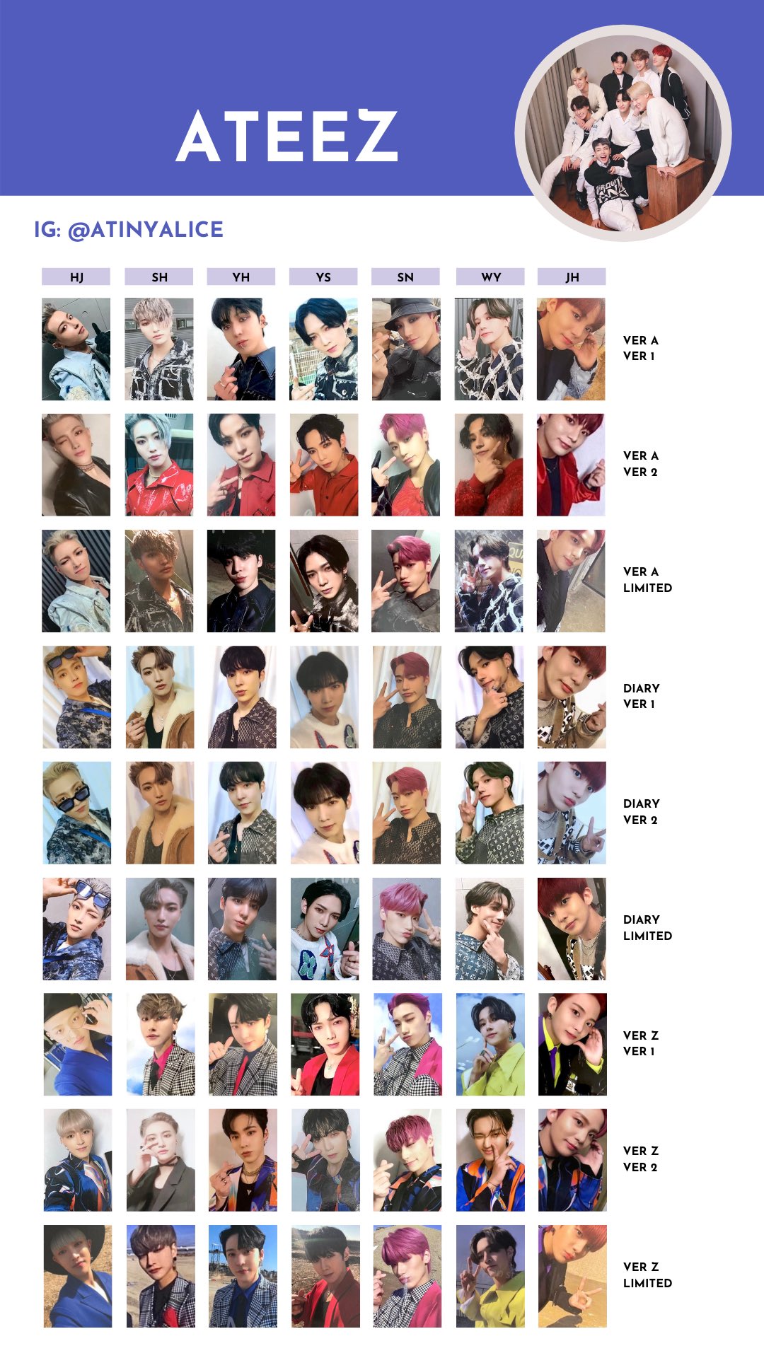ATEEZ MMT Fireworks complete photocard