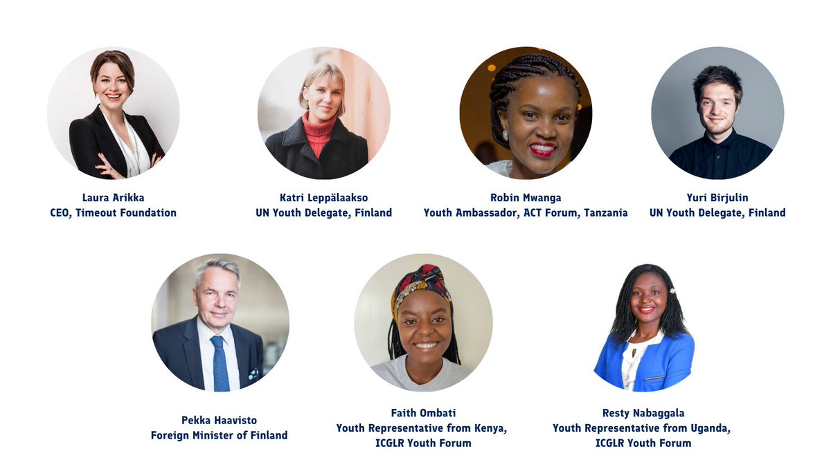 Ulkoministerio's tweet photo. 🔹The event is moderated by @LauraArikka from @ErataukoSaatio.
🔹 Participating in the dialogue with FM @Haavisto are 🇫🇮 UN Youth Delegates and young influencers from Uganda, Tanzania and Kenya. 🇺🇬🇹🇿 🇰🇪
#FIforHRC https://t.co/FeBqlyfwi6