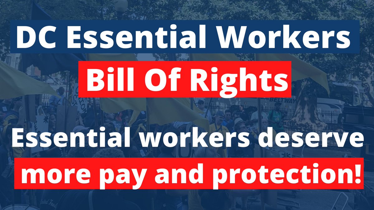 #DCessential workers put themselves and their families at risk to show up to work and keep our city running. It's time they get the pay and protections they deserve. Sign our petition to enact the DC Essential Workers Bill of Rights: actionnetwork.org/petitions/tell…