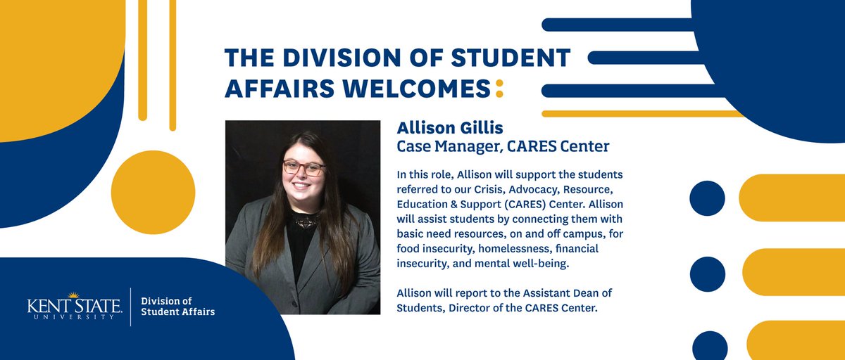 Please join us in welcoming our newest member of the CARES Center, Allison Gillis! She joins us as the Case Manager. We are excited to have her on our team! Welcome Allison!