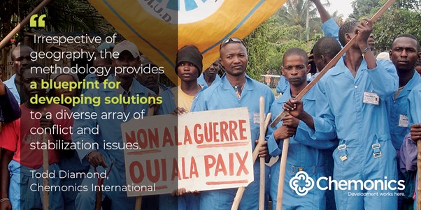 UNLEASHlab's tweet photo. When peace deals fail vulnerable communities, they can turn to influential local ‘elites’ for protection, leading to more violence. 

Interested in learning more about peacebuilding? Check out @Chemonics discussion
at https://t.co/q8DGpSzuT1! 🕊 https://t.co/qSzB5kZYPW