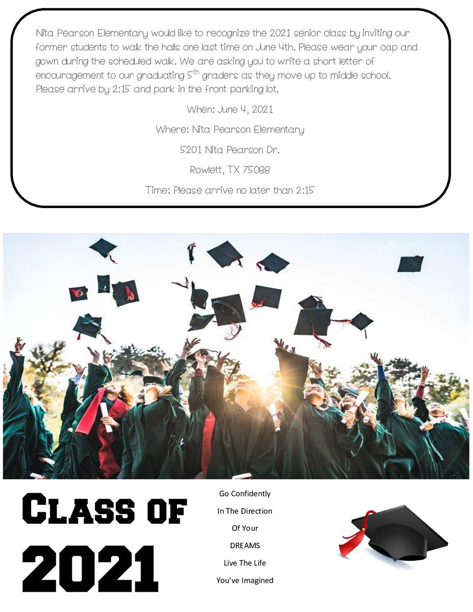 Sachse Seniors that went to Pearson Elementary...