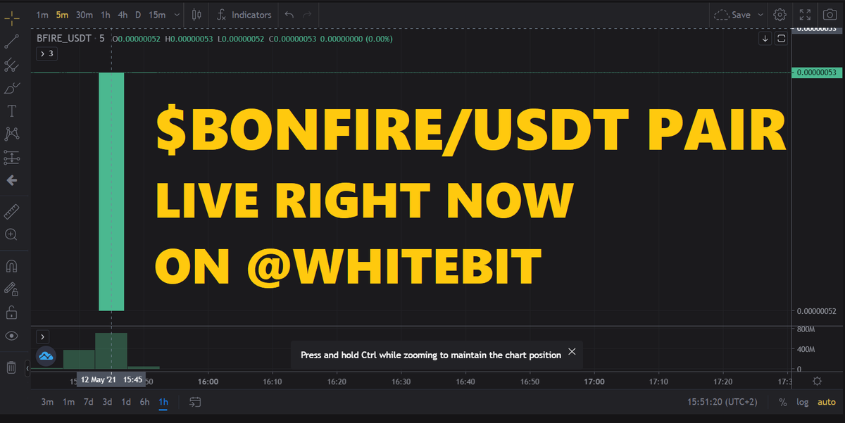 dudecryptolmao's tweet photo. ...And true to form, @token_bonfire starts off it's career as an official exchange token with fat green dildo 😍😍😍 

BFIRE/USDT pair is now LIVE on @WhiteBit - waiting on #BSC to fix their shit NO LONGER NEEDED!!! #Bonfire #bonfiretoken https://t.co/PTNcoM7rXt