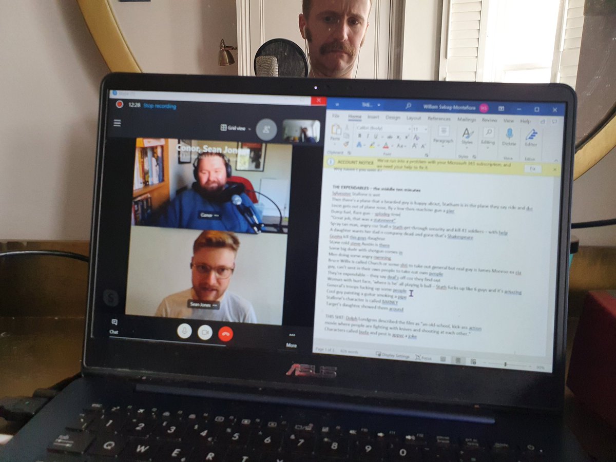 Action shot of <a href="/wsebag/">Will Sebag-Montefiore</a> and <a href="/seanyjonesey86/">Sean Matthews</a> having The Expendables spoilt for them by @justconor87 

🎙new ep coming soon 🎙