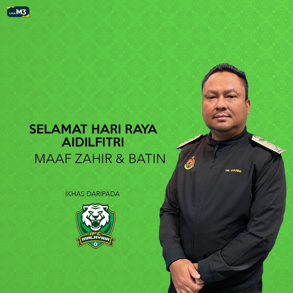 IFC Malaysia ingin mengucapkan Selamat Hari Raya Aidilfitri Maaf Zahir &amp; Batin kepada warga kerja Jabatan Imigresen Malaysia dan seluruh umat Islam di seluruh dunia. 

MIGHTY TIGERS
#wewontquitwetryharder